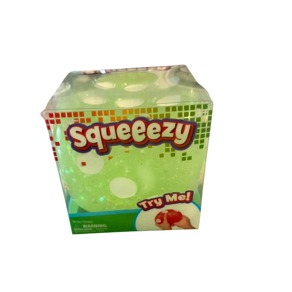 Toymendous Squeeezy Fidget Toy Kids OS Green New Sensory Stress Die Cube